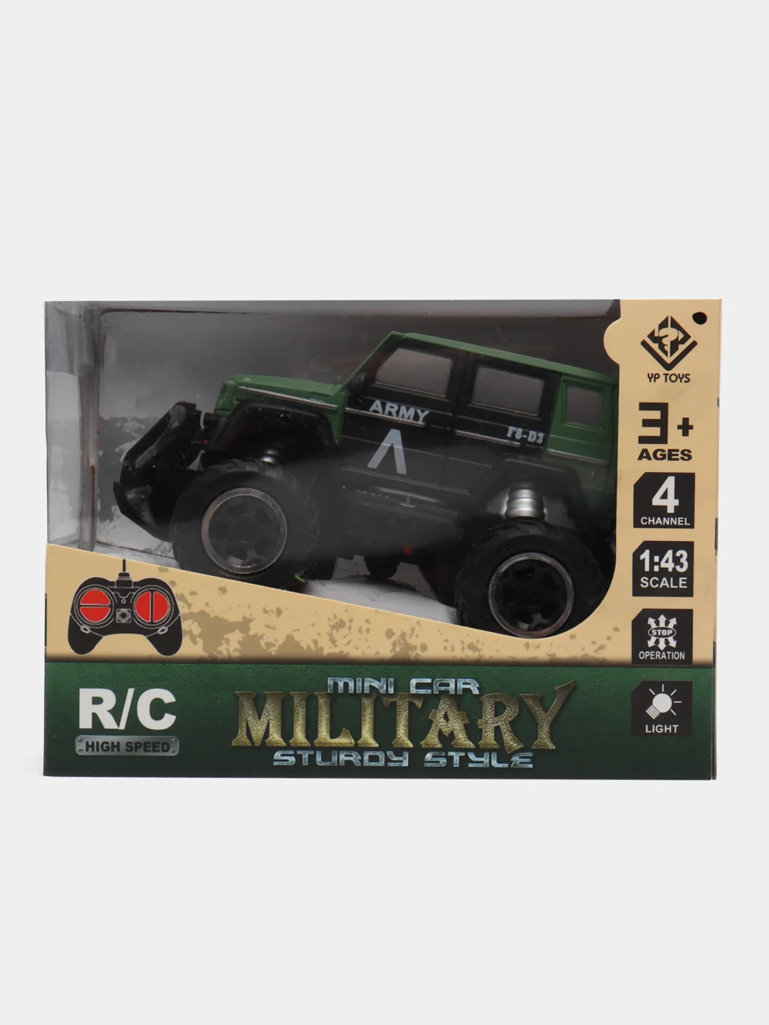 Хаки радиоуправляемая машина "Гелендваген Mini Car", 1:43