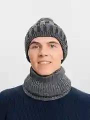 Серебряный шапка со снудом, мужская