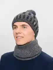 Серебряный шапка со снудом, мужская