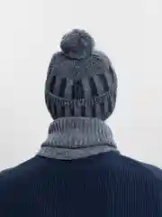 Серый шапка со снудом, мужская