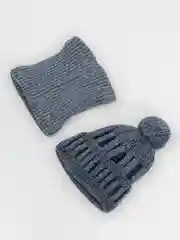 Серый шапка со снудом, мужская