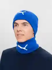 Синий шапка со снудом, мужская