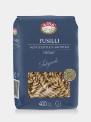 Макаронные изделия AIDA "Fusilli", цельнозерновые, спирали, 400 г