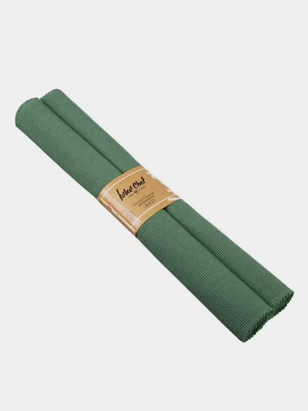Подставка на стол декоративная IVLEV CHEF, 2 штук в комплекте, хлопок, зеленый, 35 х 45 см