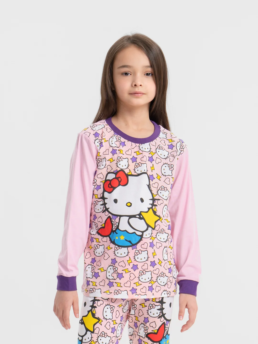 Розовый пижама детская Hello Kitty, детский костюм