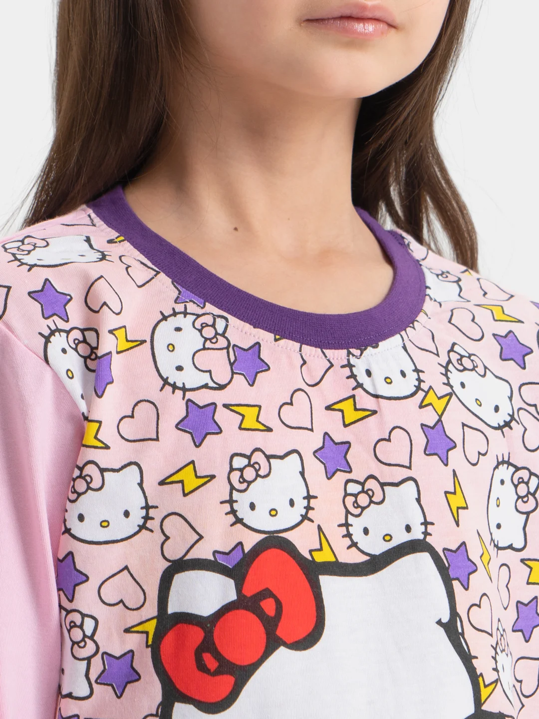 Розовый пижама детская Hello Kitty, детский костюм