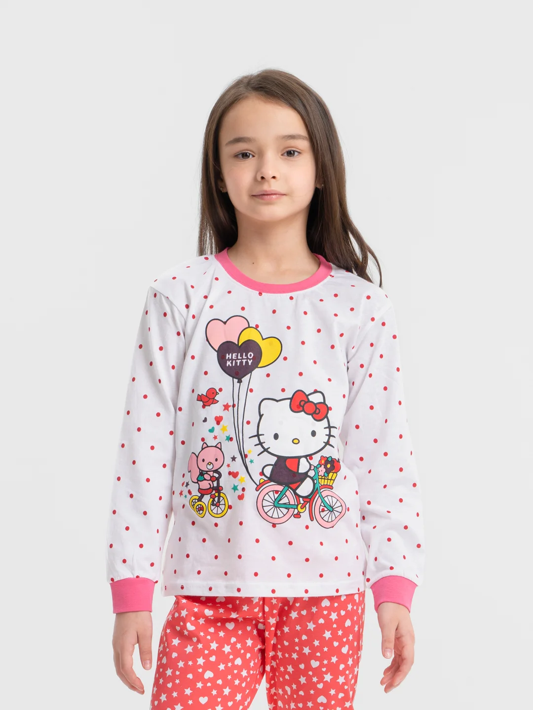 Белый пижама детская Hello Kitty, детский костюм