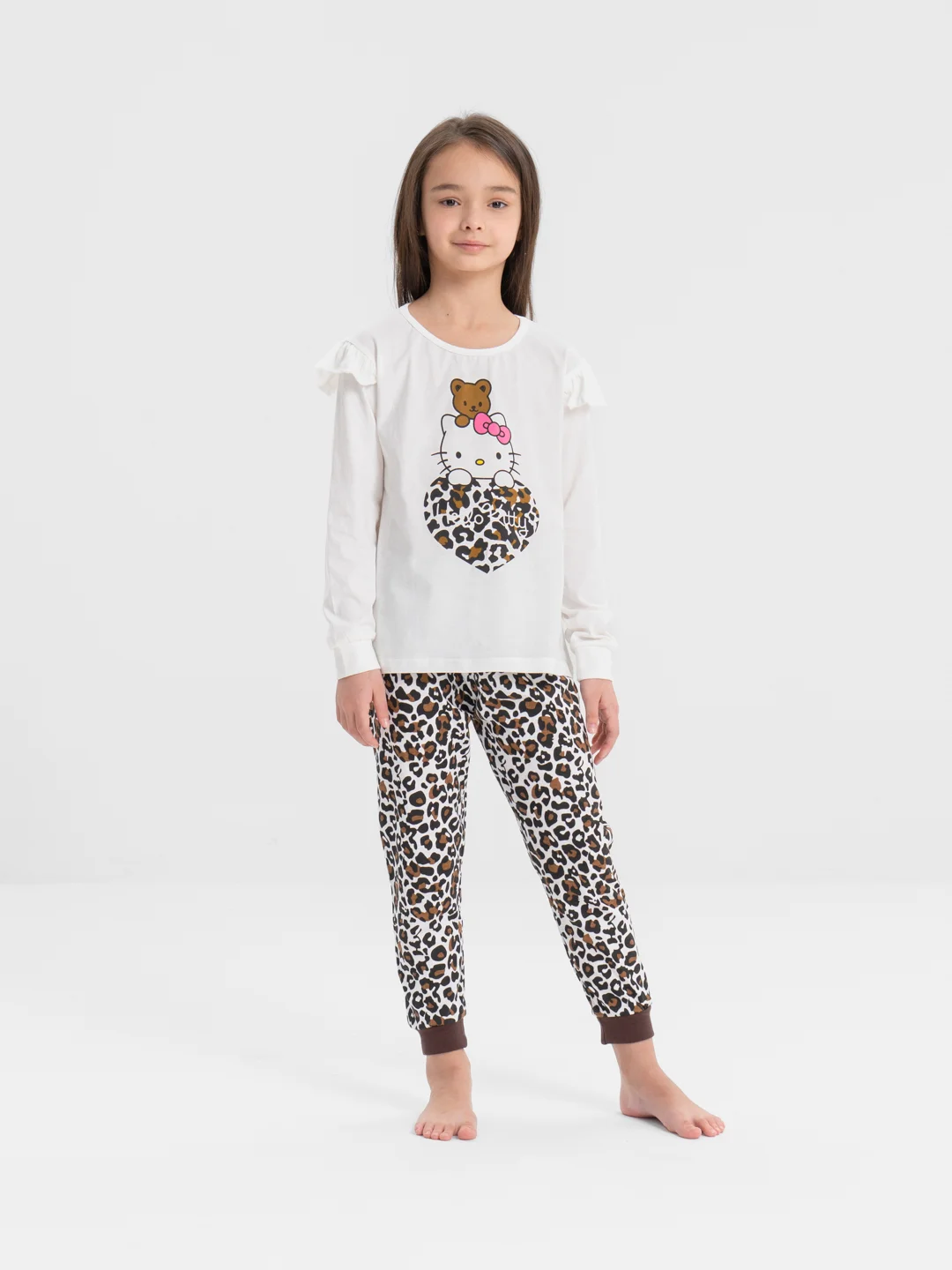 Черный пижама детская Hello Kitty, детский костюм