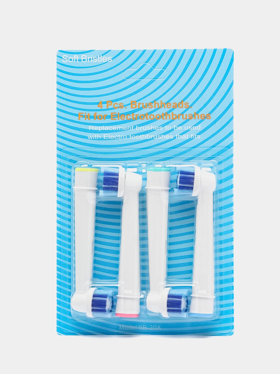 Голубой насадки для электрической зубной щетки Oral B/ для зубных щёток Oral-b,  набор из 4 шт