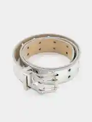 Серебряный ремень с люверсами, унисекс, с цепочкой, 4 цвета