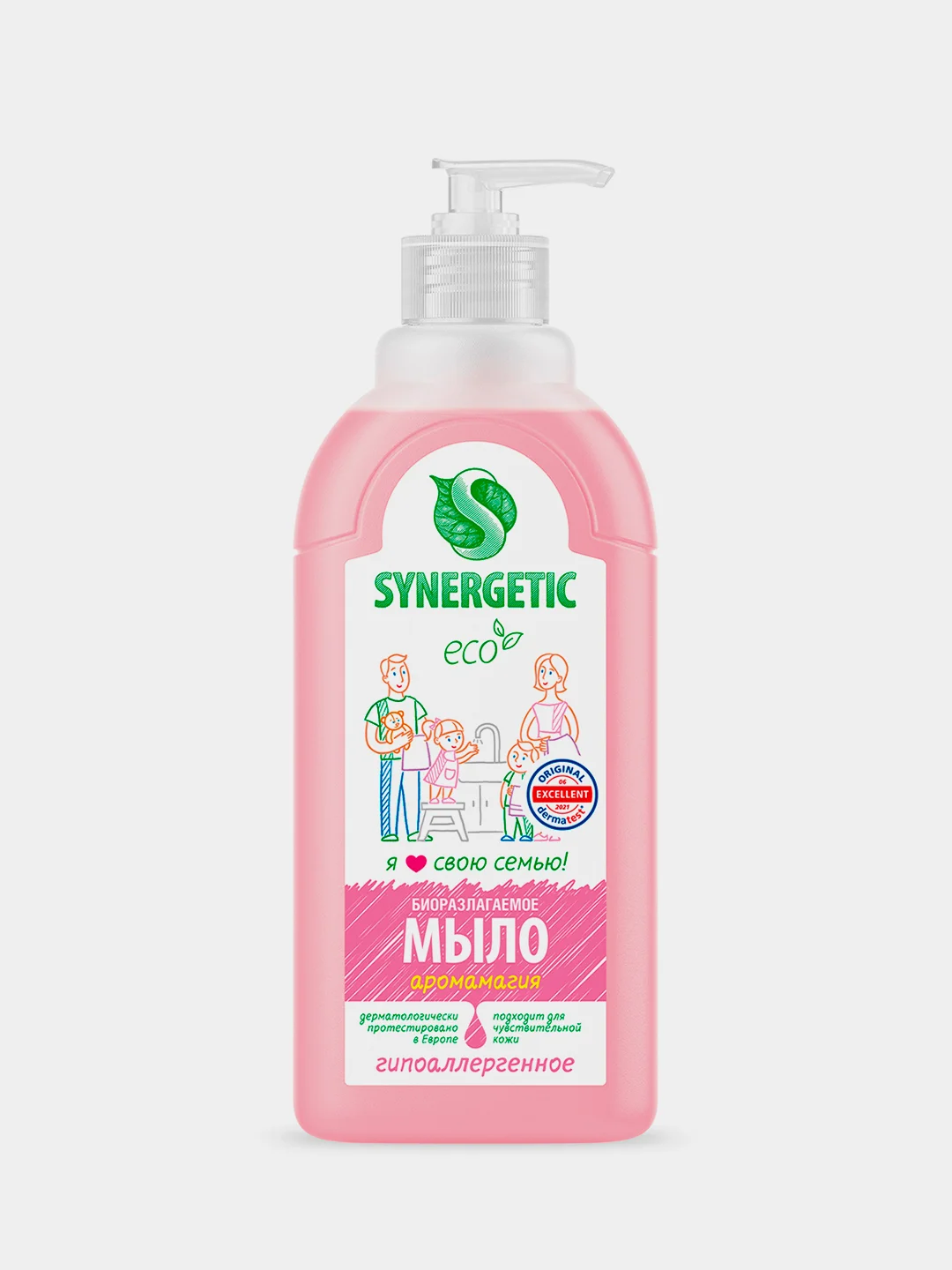 Гипоаллергенное жидкое мыло SYNERGETIC "Аромамагия" увлажняющее, биоразлагаемое, 0,5л