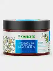 Скраб для тела SYNERGETIC питание и тонус Кокос и масло макадамии сахарный, 300мл