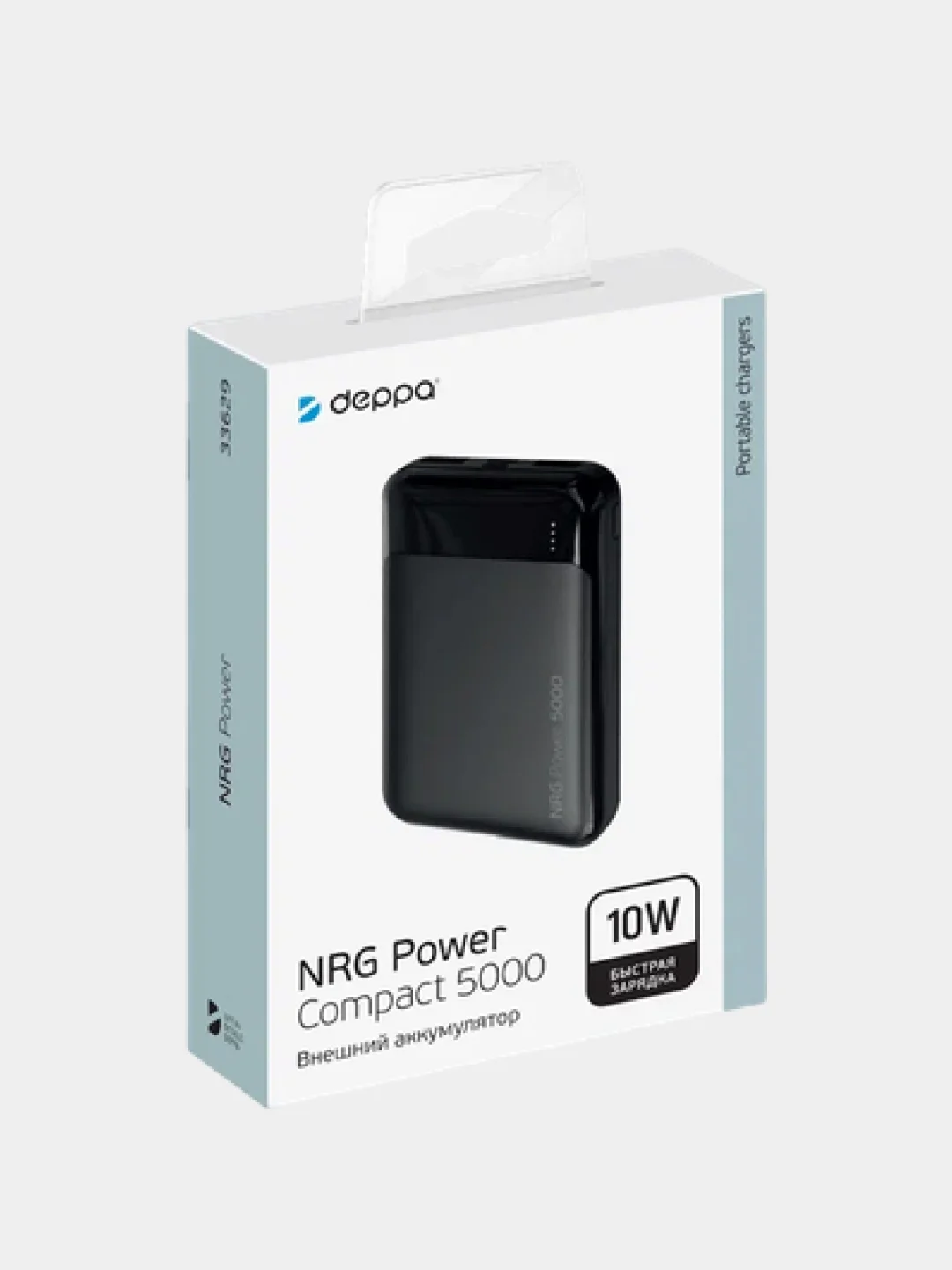 Черный внешний аккумулятор Deppa NRG Power Compact 5000mAh