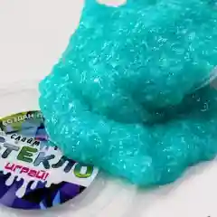 Бирюзовый слайм "Стекло" FiZZ с блестками лизун