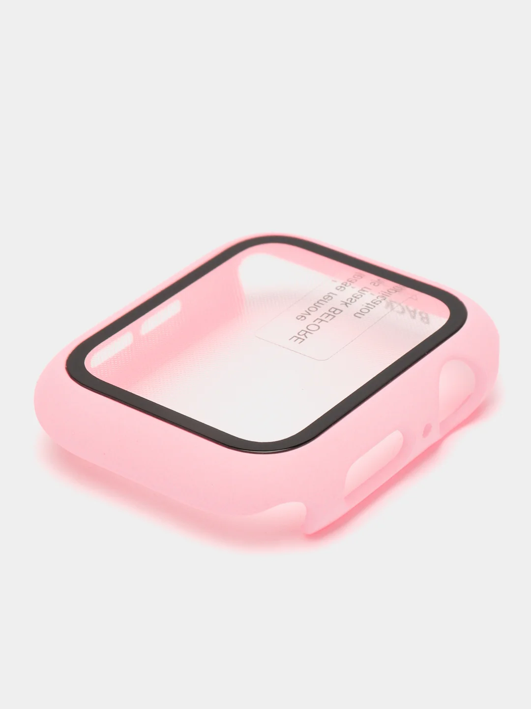 Розовый бампер с защитным стеклом и ремешком для Apple Watch 38/40/41/42/44/45/49