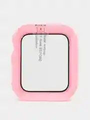 Розовый бампер с защитным стеклом и ремешком для Apple Watch 38/40/41/42/44/45/49
