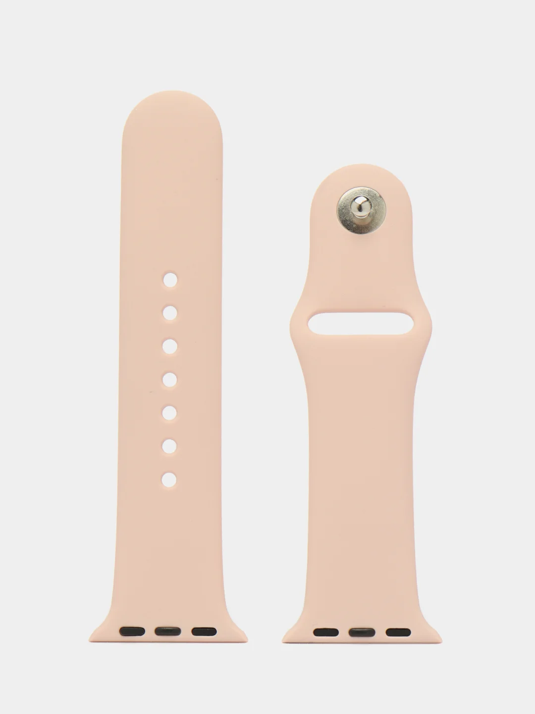 Пудровый бампер с защитным стеклом и ремешком для Apple Watch 38/40/41/42/44/45/49
