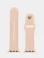 Пудровый бампер с защитным стеклом и ремешком для Apple Watch 38/40/41/42/44/45/49