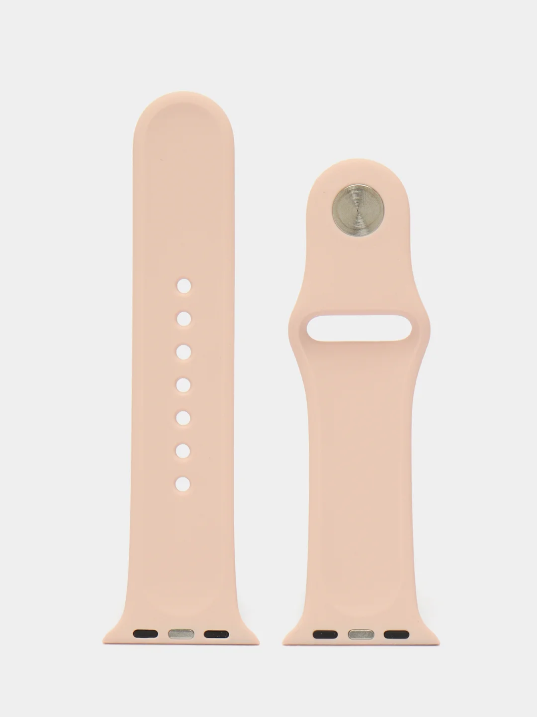 Пудровый бампер с защитным стеклом и ремешком для Apple Watch 38/40/41/42/44/45/49