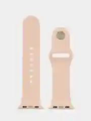 Пудровый бампер с защитным стеклом и ремешком для Apple Watch 38/40/41/42/44/45/49
