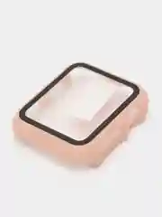 Пудровый бампер с защитным стеклом и ремешком для Apple Watch 38/40/41/42/44/45/49