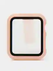 Пудровый бампер с защитным стеклом и ремешком для Apple Watch 38/40/41/42/44/45/49
