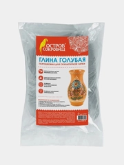 Глина для лепки голубая ОСТРОВ СОКРОВИЩ, 1 кг, порошковая, готовая, размачиваемая, 227139