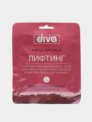 Маска для лица на тканевой основе "Лифтинг", Diva