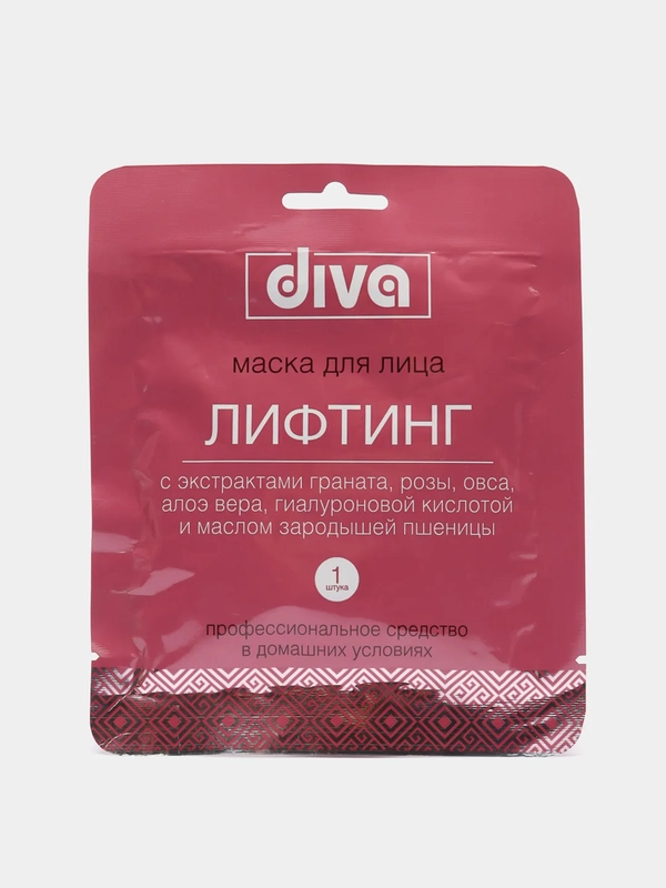 Маска для лица на тканевой основе "Лифтинг", Diva