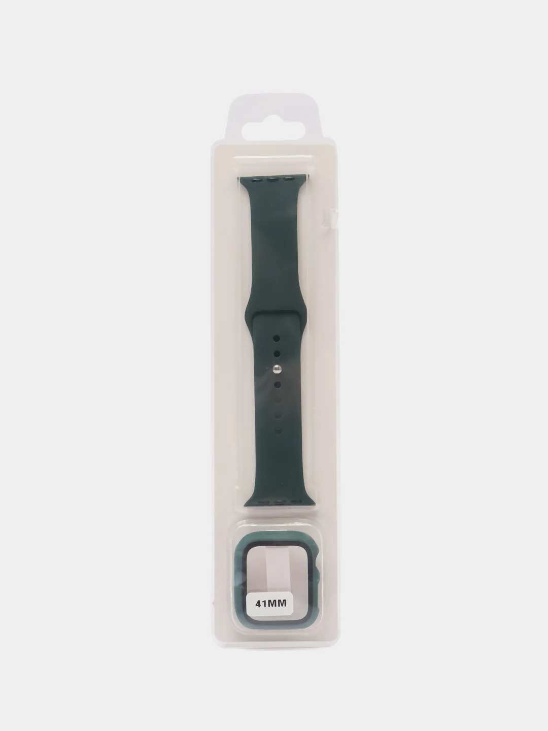 Зеленый бампер с защитным стеклом и ремешком для Apple Watch 38/40/41/42/44/45/49