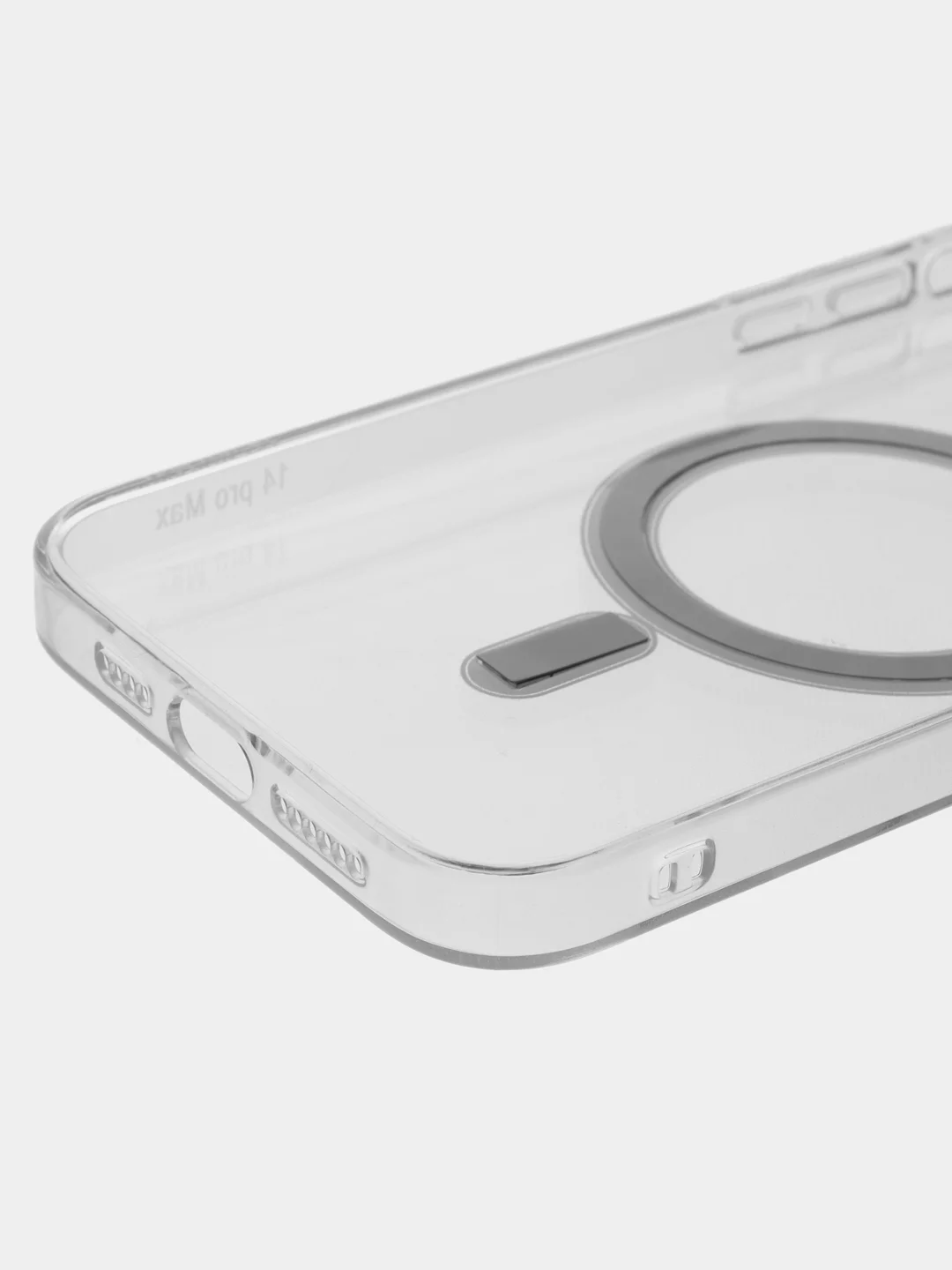 Прозрачный силиконовый чехол на Айфон iPhone 14 Max, чехол для айфон с MagSafe (Магсейф)