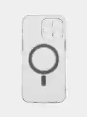 Прозрачный силиконовый чехол на Айфон iPhone 14 Max, чехол для айфон с MagSafe (Магсейф)