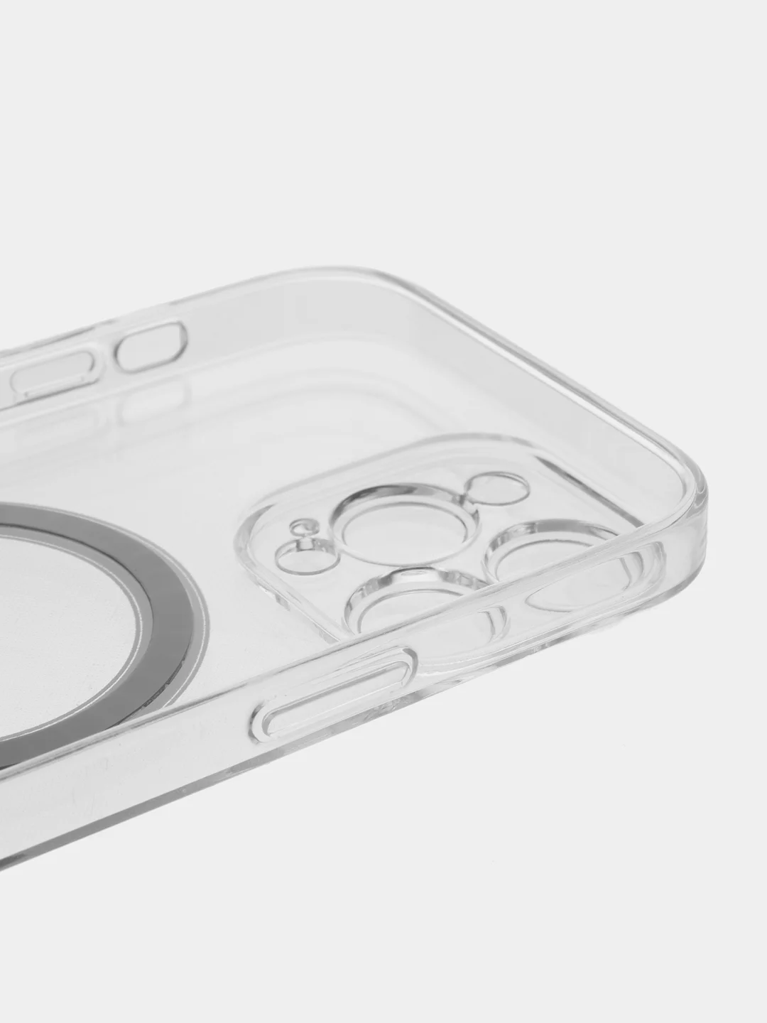 Прозрачный силиконовый чехол на Айфон iPhone 14 Max, чехол для айфон с MagSafe (Магсейф)