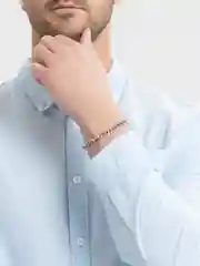 Серебряный мужской браслет, из нержавеющей стали