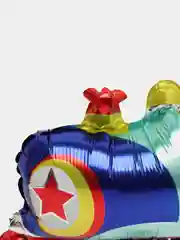 Синий воздушный шар транспорт "Машинки", полиция, танк, пожарная, самолет, грузовик