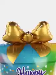 Разноцветный воздушный шар-фигура "Торт на день рождение", на подставке