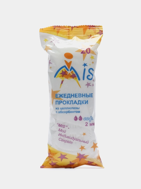 Прокладки ежедневные MIS, целлюлоза с абсорбентом, софт, 20 штук