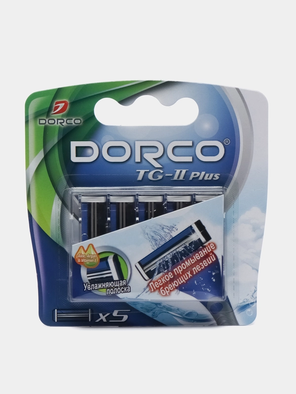 Кассеты для бритья DORCO TG-II Plus New, 2 лезвия, 5 штук