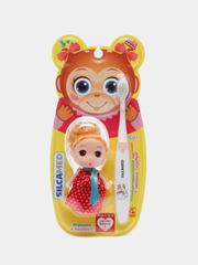 Зубная детская щетка SILCAMED, 3+, кукла в комплекте