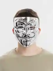 Серебряный новогодние карнавальные маски