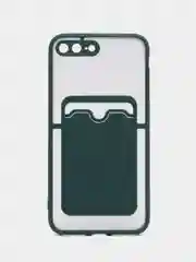 Зеленый чехол с карманом для карт для iPhone 7 8 Plus X XS XR 11 12 13 Pro Max mini айфон про макс