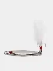 Серебряный блесна, приманка на хищника, с перьями, 7, 10, 14, 20 г