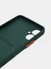 Тёмно-зелёный чехол для Tecno Spark 9 Pro, Camon 19/19 Pro, Tecno Pova 3, с отделением для карты