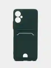 Тёмно-зелёный чехол для Tecno Spark 9 Pro, Camon 19/19 Pro, Tecno Pova 3, с отделением для карты