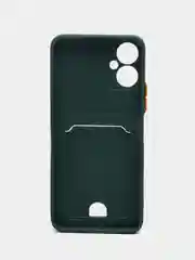 Тёмно-зелёный чехол для Tecno Spark 9 Pro, Camon 19/19 Pro, Tecno Pova 3, с отделением для карты