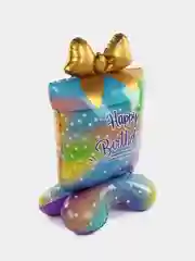 Разноцветный воздушный шар-фигура "Торт на день рождение", на подставке
