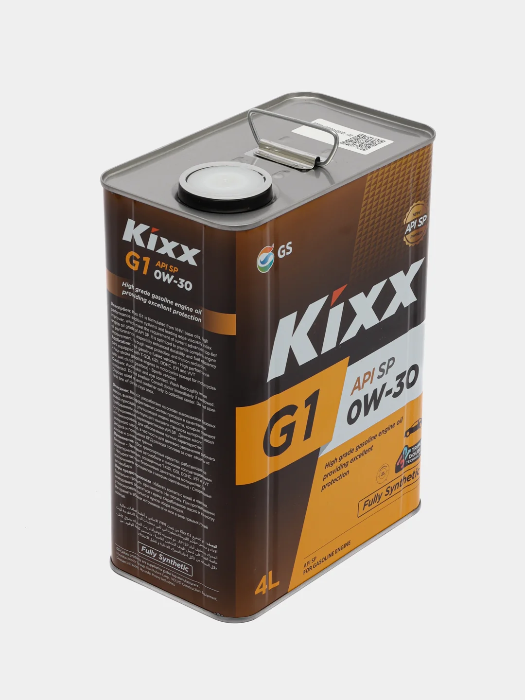 Моторное масло Kixx G1 SP 0W-30, G1 SN PLUS, 4 л
