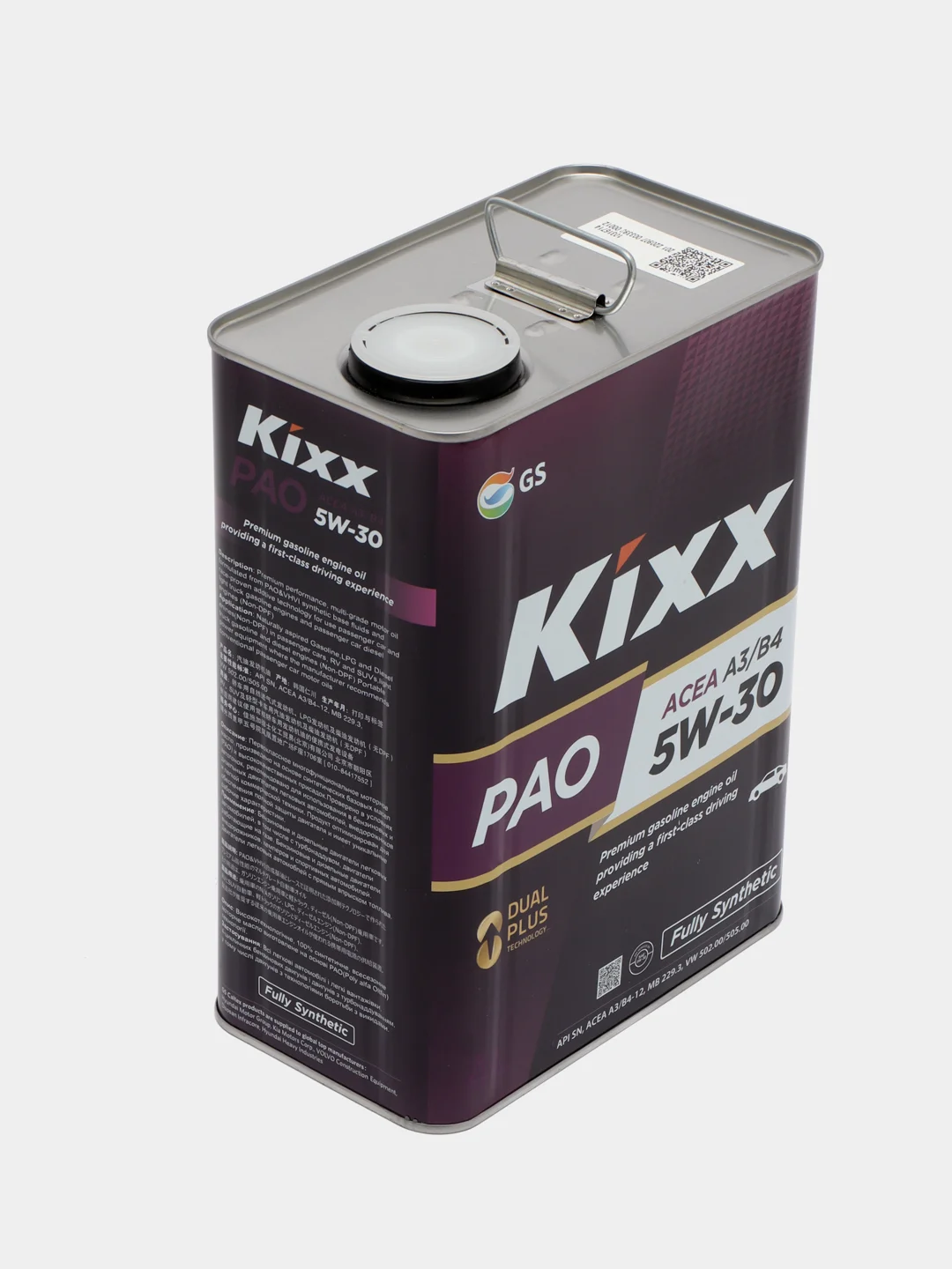 Масло моторное Kixx PAO А3/В4 5W-30 /4л  синт