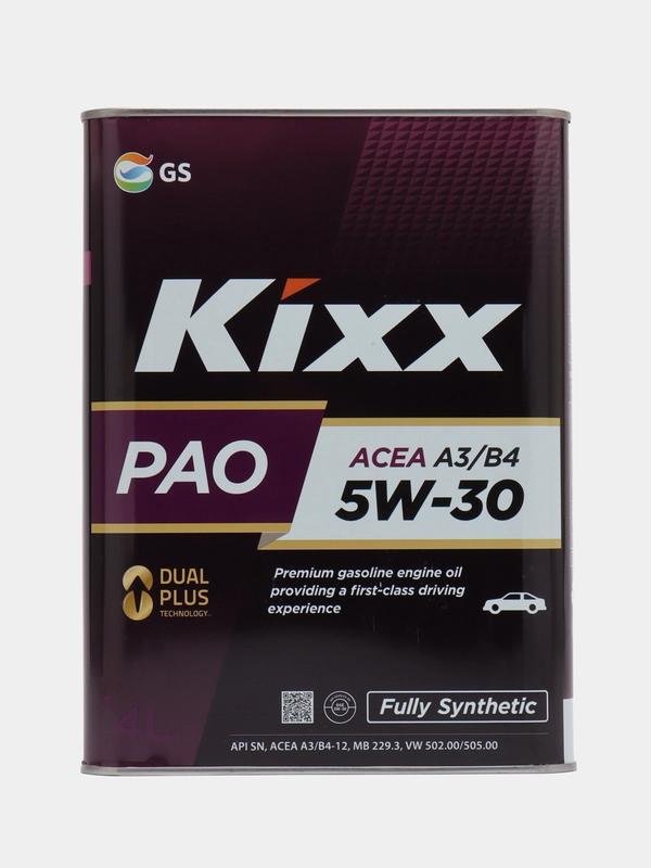 Масло моторное Kixx PAO А3/В4 5W-30 /4л  синт