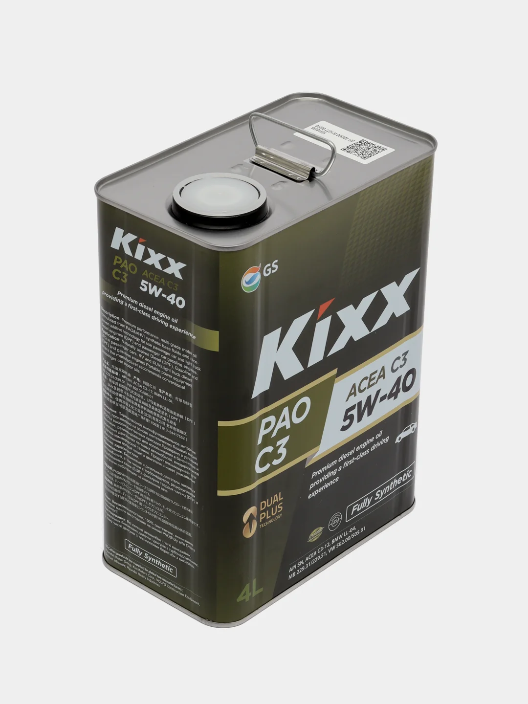 Масло моторное Kixx PAO C3 5W-40 /4л  синт